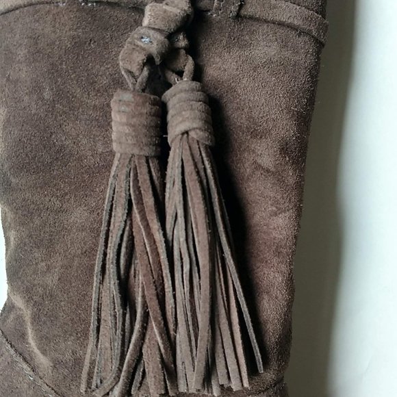 Vince Camuto Slouch Grey Suede Leather Boots 7 - Picture 10 of 14